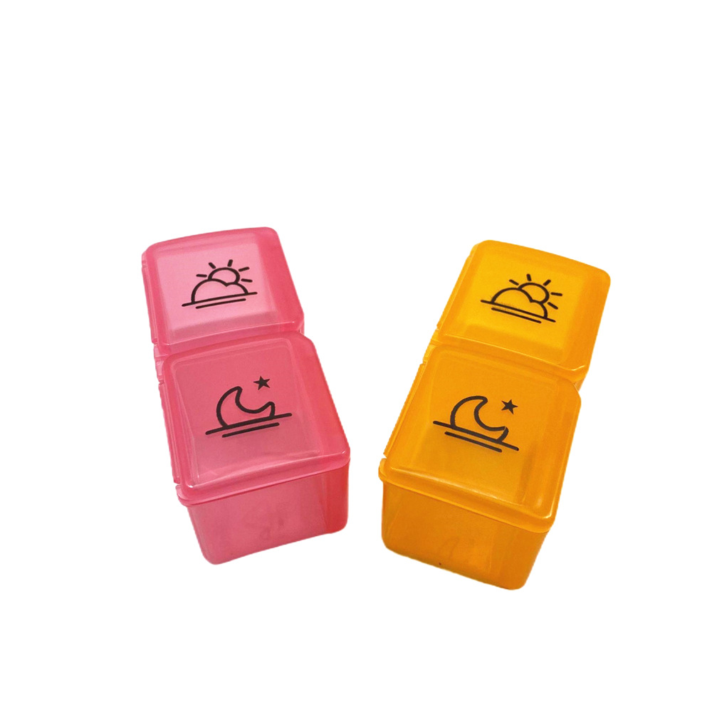 Planificateur de pilules mensuel coloré 2 fois par jour