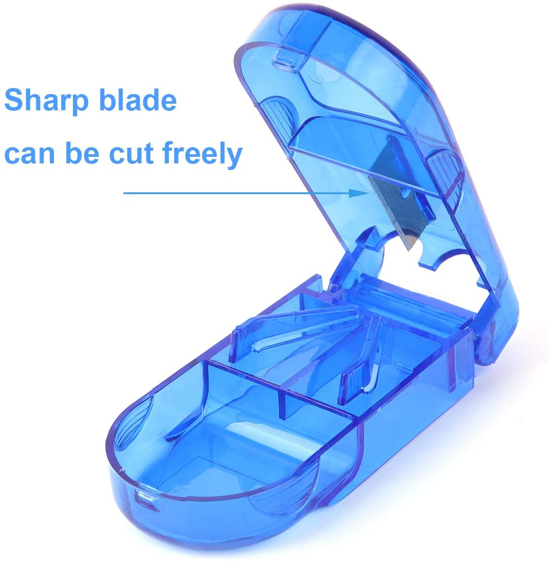 Petit coupe-pilule en plastique portable avec lame
