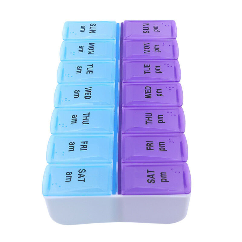 Nouveau distributeur de pilules hebdomadaire de médicaments avec bouton poussoir