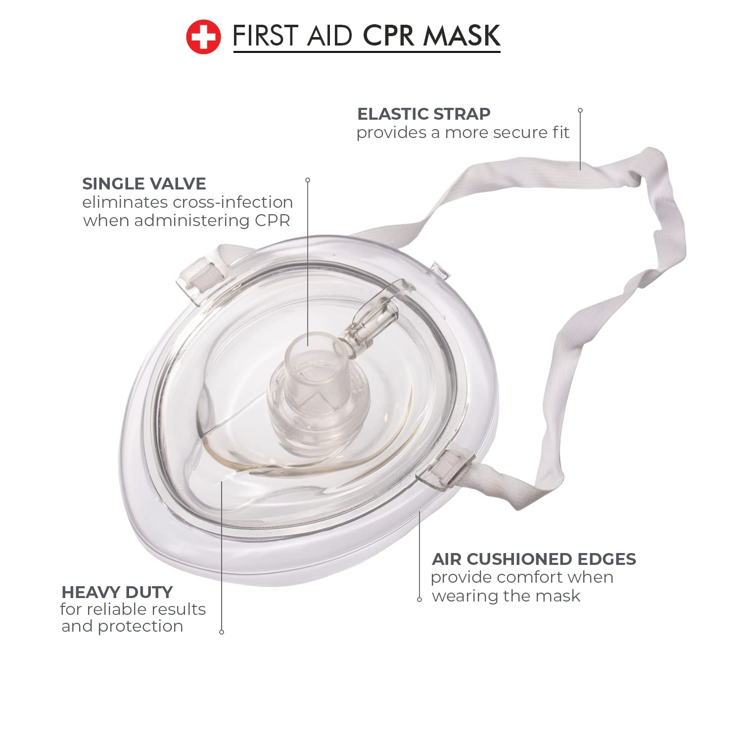 Masque de RCR médical de poche pour adultes de premiers soins